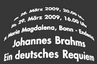 johannes brahms: ein deutsches requiem / concert poster