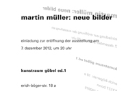 martin müller: neue bilder / invitation card