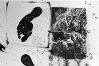 people / 24 works on paper / mixed media / each 70x100cm / mintrops burghotel, essen / 1990